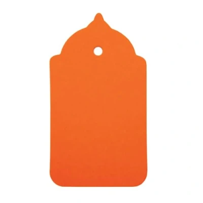 Image of Swift Light Orange Gift Hang Tags Dome Shaped Kraft Card Paper Parcel Clothing Price Labels Swing Tickets 70mm x 40mm (Pack of 500)