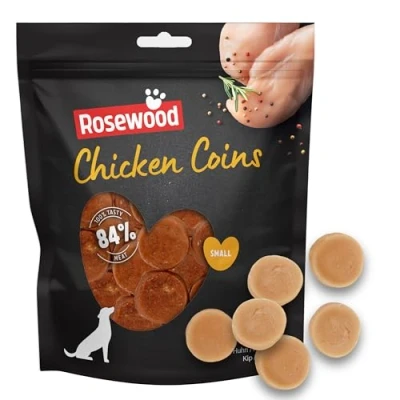Image of Rosewood Small Chicken Coins for Dogs, Grain Free, High Protein, Low Fat Dog Treats, Value Pack 320g (1 Pack)