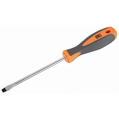 Image of HR 170404 Flat Screwdriver, High Resistance DIN 5265 Steel with Bi Material Handle 4 x 0.8 100 mm