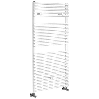 Image of Milano Arno White Bar On Heated Towel Rail 1190mm x 600mm