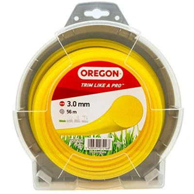 Image of Oregon String Trimmer Line, Replacement Nylon Strimmer Wire for Grass Trimmers &amp; Brushcutters, DIY Gardening, Universal Fit, All Purpose, Round Cord, 3mm x 56m Spool, Yellow (69 370 YE)