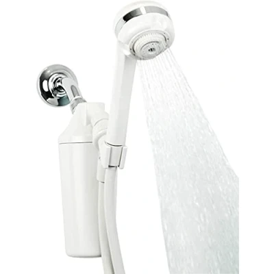 Image of Aquasana Shower Water Filter System w/Handheld Wand Filters Over 90% of Chlorine Carbon &amp; KDF Filtration Media Soften Skin and Hair from Hard AQ 4105 E WaterSense Certified