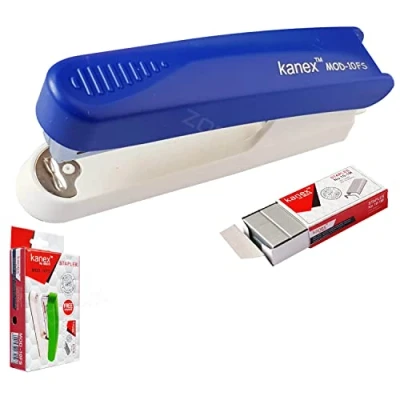 Image of ZMOD10FS Desktop Stapler with Staple Remover, BLUE Body + 1000 Staples, 20 Sheets Stapling, Reload Indicator, No 10 iZOFAX Black Ball Pen
