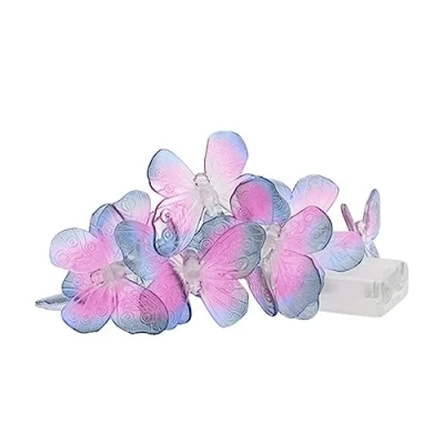 Image of BIGULA Color Butterfly Lights String 10 LED 1.5 Meter Battery Powered Fairies Night Lamp For Garden Decoration Outdoor