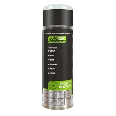 Image of Autotek Professional Exact Match Car Spray Paint, Mercedes Black Aerosol 300 ml