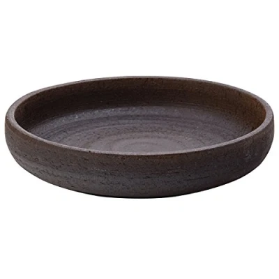 Image of Utopia Fuji Low Dish 6inch / 15cm Oven Proof Black Terracotta Tapas