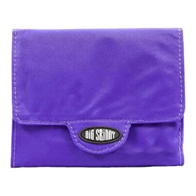 Image of Big Skinny Women&#039;s Trixie Tri Fold Slim Wallet, Holds Up to 30 Cards, Purple