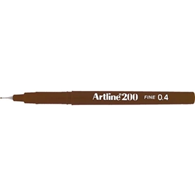 Image of Artline 200 Brown Fineliner Technical Drawing Pens Pack 12