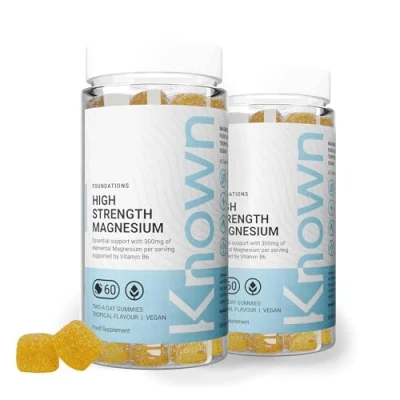 Image of Known Delicious High Strength Magnesium Gummies 300mg Elemental Natural Mixed Tropical Flavour 60 Vegan Gummies, 2 Months Supply
