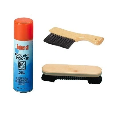 Image of Homegames Snooker Pool Table Cloth Care Kit / 2 brushes and Spray