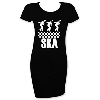 Image of Tribal T Shirts Womens Ska Dancers Dress (Large, Black)