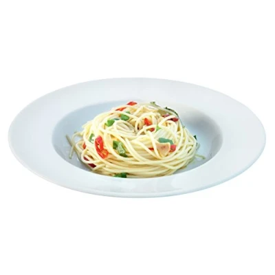 Image of LSA International Dine Pasta Plate Rimmed 30 cm, Porcelain, White, Ø30cm