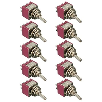 Image of Mintice™ 10 X On/Off/On Mini Miniature Toggle Switch Car Dash Dashboard DPDT 6Pin