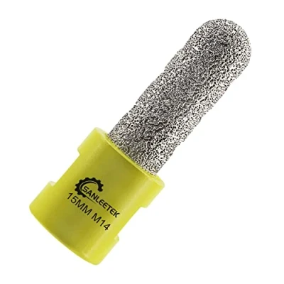 Image of Diamond Finger Milling Bits 15mm SANLEETEK Tile for Existing Holes Enlarging Shaping Trimming in Porcelain Ceramic Marble Granite Artificial Stone M14 Thread