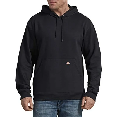 Image of Dickies Men&#039;s Big Tall Pullover Fleece Hoodie Jacket, Black, 4XL