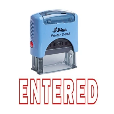 Image of Printtoo Entered Self Inking Rubber Stamp Office Stationery Custom Shiny