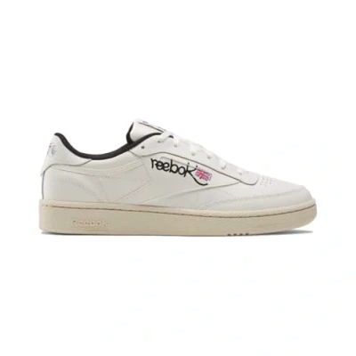Image of Reebok Unisex Club C 85 Sneaker, Chalk Papwht Cblack, 4.5 UK
