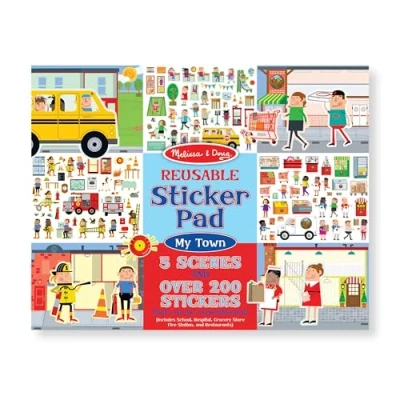 Image of Reusable Sticker Pad My Town: Activity Books Coloring/Painting/Stickers