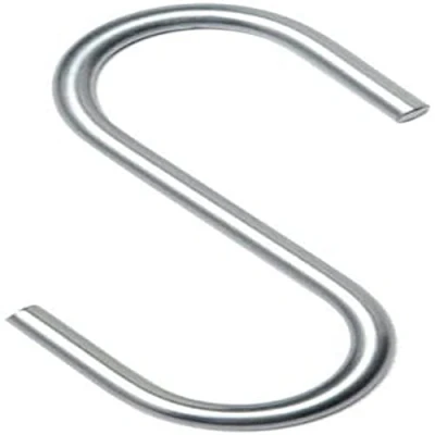 Image of Merriway BH01896 (6 Pcs) Steel Kitchen S Hook, BZP 50 x 6.0mm (2 inch 1/4 inch) Pack of 6 Pieces