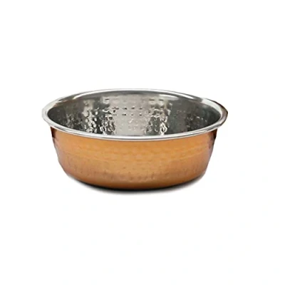 Image of Rosewood Stylish and Modern Copper Non Slip Stainless Steel Dog Bowl, 940ml