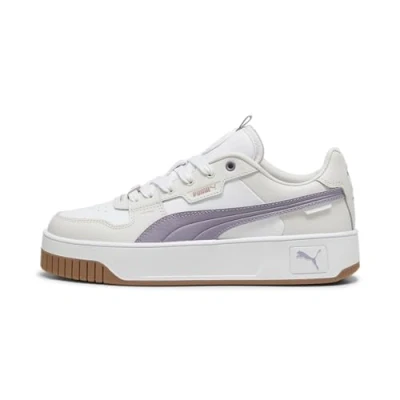 Image of Puma Women&#039;s Carina Street Lux Sneaker, White Pale Plum Feather Gray, 11 UK