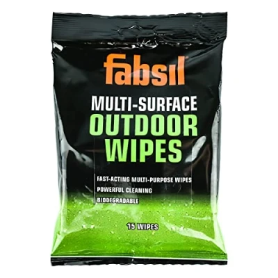 Image of Fabsil Multi Surface outdoor wipes 15 Biodegradable for garden furniture and equipment