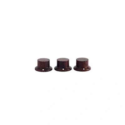 Image of Alnicov Guitar Knobs Rosewood Top Hat Volume Tone Control Amplifier With White Indicator Dot 3 Pcs