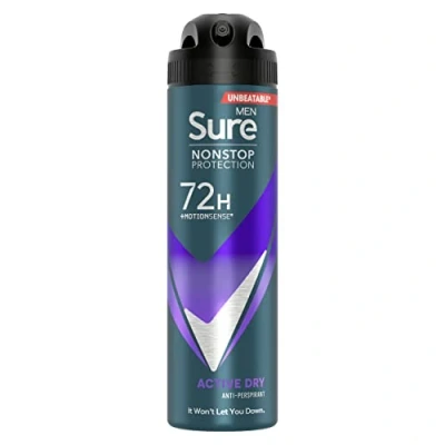 Image of Sure Men Active Dry Nonstop Protection Anti perspirant Deodorant Aerosol 150 ml