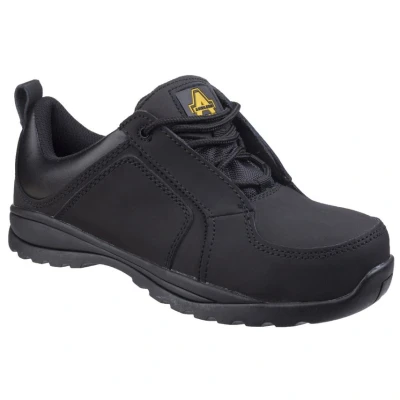 Image of Amblers Safety FS59C Leather Trainer Womens Black material_leather1 Size UK 8