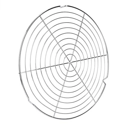 Image of Charcoal Grate, 12.8 inch/32.5 cm Round Metal Non stick and Heat Resistant BBQ Wire Mesh Grill Net for Barbecue, Outdoor Camping, Picnic