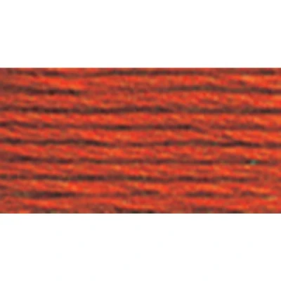 Image of DMC 117 900 6 Strand Embroidery Cotton Floss, Dark Burnt Orange, 8.7 Yard,Pack of 12