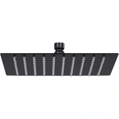 Image of vidaXL Rain Shower Head Stainless Steel 20x20 cm Square Black