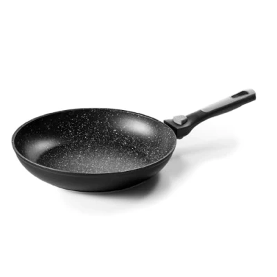 Image of Pradel Excellence Pierra PCUI002003 Frying Pan Made of Forged Aluminium Diameter 28cm Non Stick Coating in Stone Effect Removable Handle All Types Cookers, Induction &amp; Oven