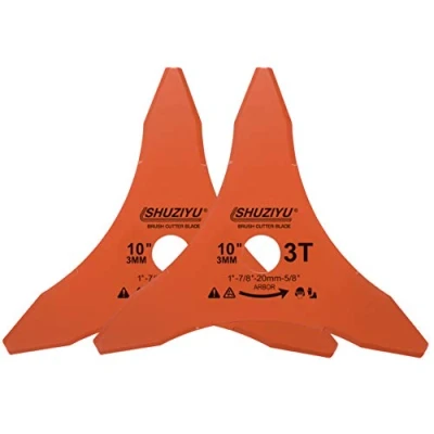 Image of LSHUZIYU, 2 Pack, 255x3mm 3T, Arbor 25.4mm with 22.23 20 16mm Washer, Brush Cutter Blade, Trimmer Weed Blade.
