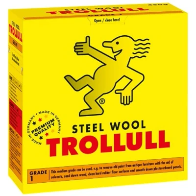 Image of TROLLULL Steel Wool Wire 450g medium 1 can be used to sand wood surfaces, remove old paint and varnish from antique furniture, clean hard rubber floors