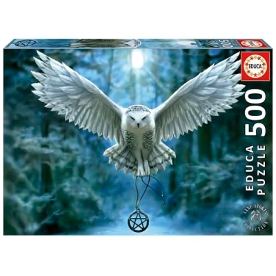 Image of Educa 17959, Magic, 500 Piece Puzzle for Adults and Children from 10 Years, Snow Owl, Fantasy, Multicoloured