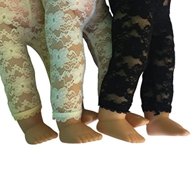 Image of The New York Doll Collection Set of 3 Lace Leggings Tights Fits 18 inch/46 cm Fashion Dolls Clothes Accessories