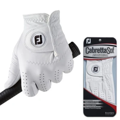 Image of Footjoy CabrettaSof Golf Glove, White, M L