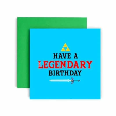 Image of Huxters Happy Birthday card for Son Boys Legend Gaming Gamer Brother Nephew Grandson 14.8cm