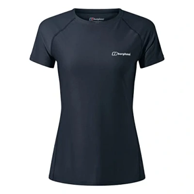 Image of Berghaus Women&#039;s 24/7 Short Sleeve Crew Tech Baselayer T Shirt, Black, 12