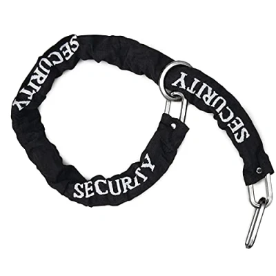 Image of Urban 10.120L AntiTheft Security Chain for Motorcycle, Hardened Steel ø10mm/0.39in, 120cm/3.9ft Long Loop Ring, Textile Cover, Garage, Anchor, Containers, Gates, Scooter, Bicycle, Ebike