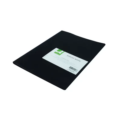 Image of Q Connect Polypropylene Display Book 10 Pocket A4 Black Ref KF01248