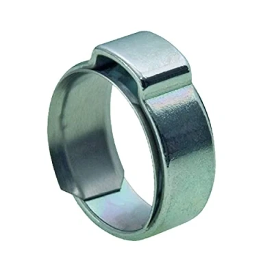 Image of 10 x Mikalor W1 Single Ear O Clips with Insert Stepless Inner Ring. Hose Clamps [ 13.0 15.3mm ]