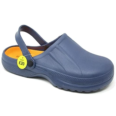 Image of sole london Ladies Garden Clogs Slippers Hospital Chef Pool Beach Holiday Sandals Shoes Navy