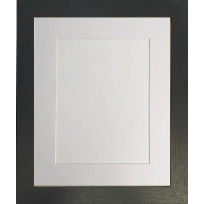 Image of FRAMES BY POST Studio Black Ash Picture Photo Frame with White Mount A2 for Image Size A3