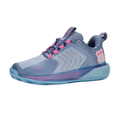 Image of K Swiss Women&#039;s Ultrashot 3 HB Tennis Shoe, Infinity Blue Blizzard Heritage Blue, 4 UK