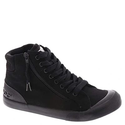 Image of Rocket Dog Women&#039;s Jazzin High Sneaker Skate Shoe, Black/Black Foxing, 9 UK