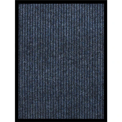 Image of vidaXL Doormat Striped Blue 60x80 cm