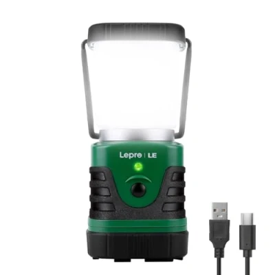 Image of LE Camping Light Rechargeable, 1000 Lumen Lantern, Dimmable 4 Modes Tent Lights with 4400mAh Power Bank, Accessories, Rechargeable Lantern for Outdoors, Cuts and More