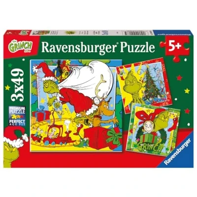 Image of Ravensburger The Grinch Christmas Jigsaw Puzzles for Kids Age 5 Years Up 3x 49 Pieces